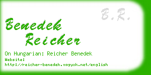 benedek reicher business card